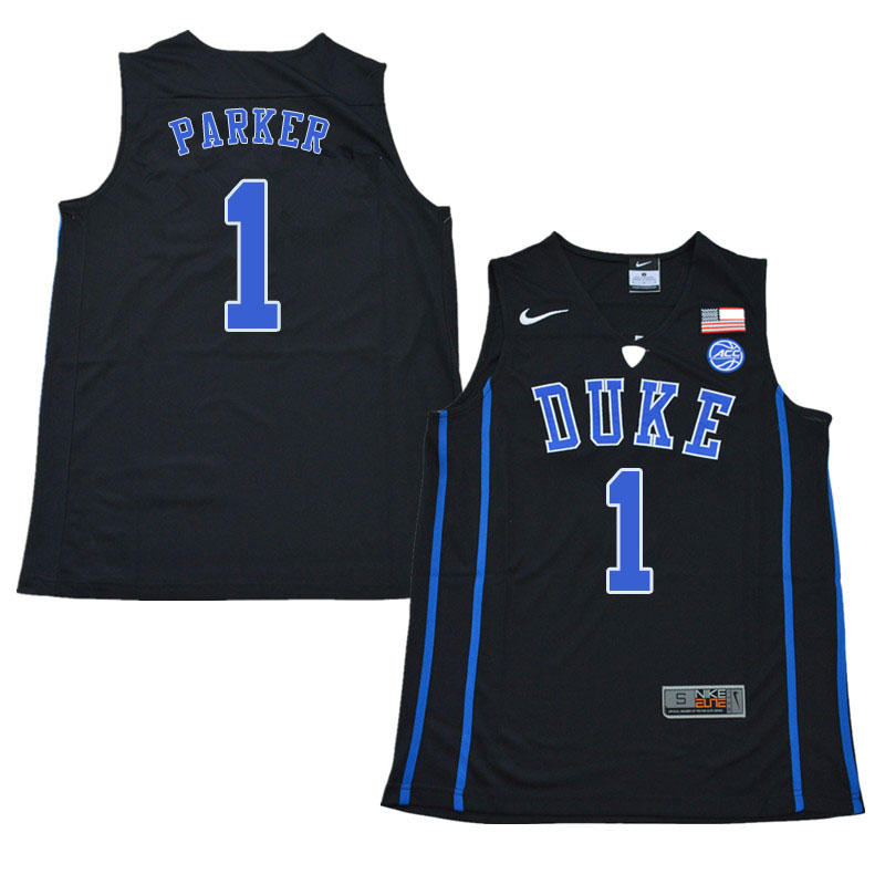 2018 Men #1 Jabari Parker Duke Blue Devils College Basketball Jerseys Sale-Black